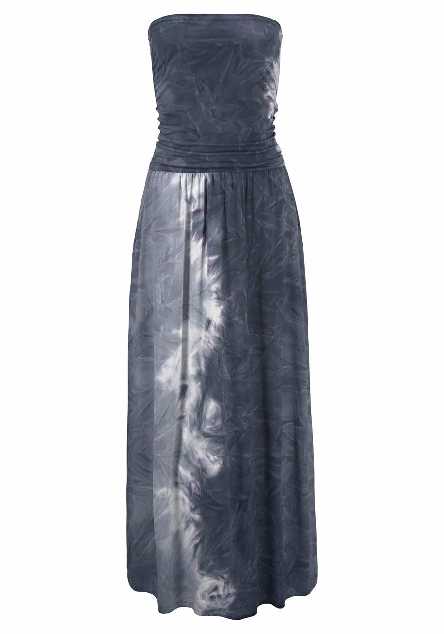 LASCANA Women's Bandeau Maxi Dress - Flowy Summer Beach Dress for Vacation, Pool Party & Boho Chic Outfits