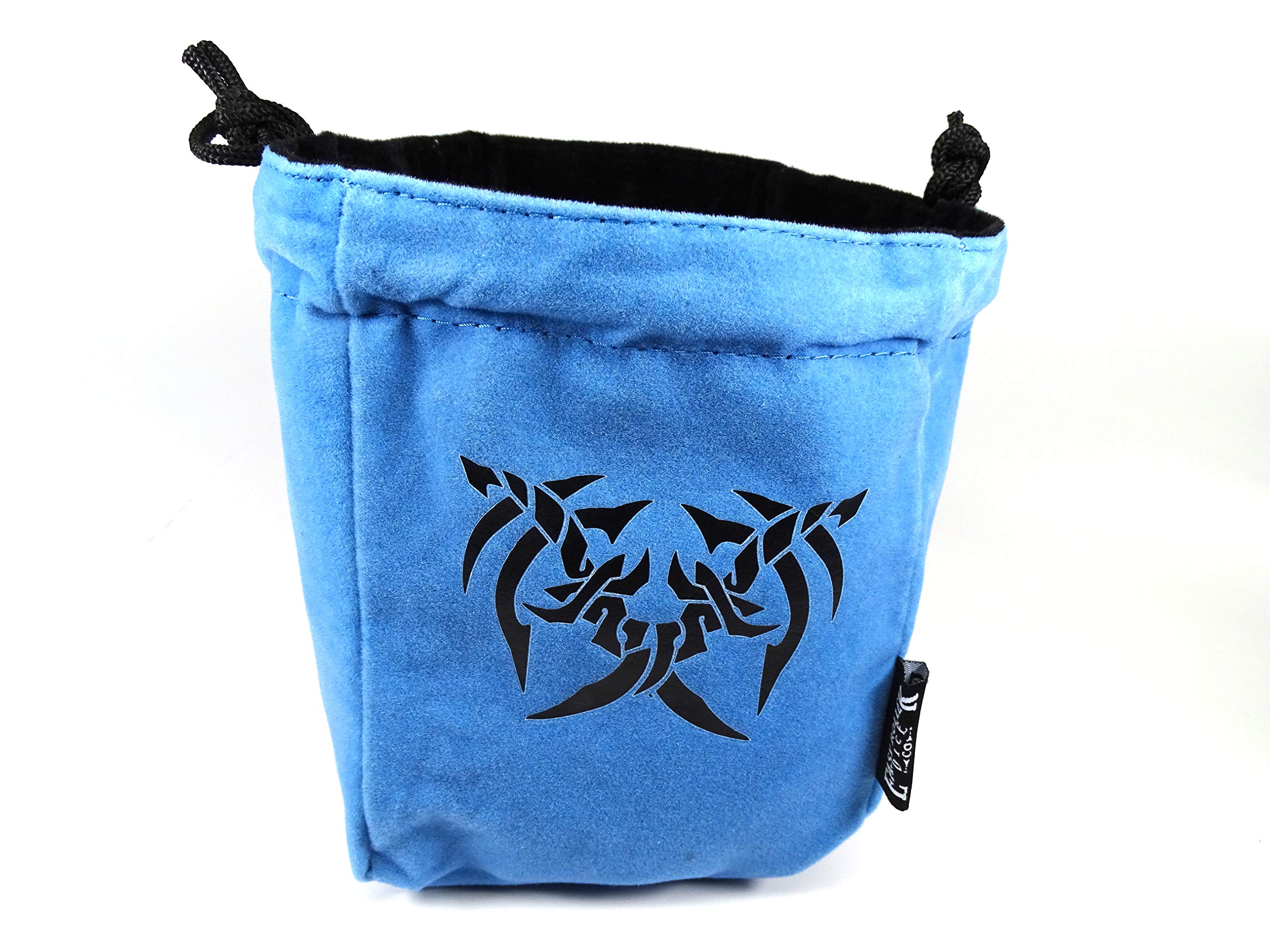 Reversible Large Microfiber Dice Bag for D&D - Self Standing Pouch Holds 250+ Polyhedral Dice with Drawstring Closure - Assassin's Blades Design - Perfect for Tabletop RPG Games & Dice Storage