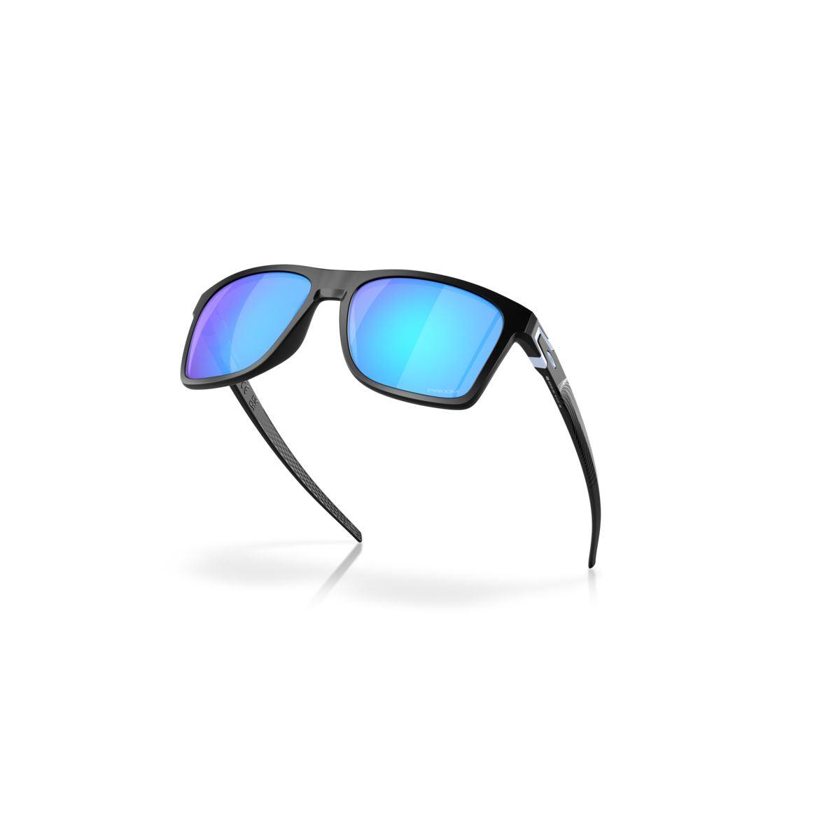 Oakley Leffingwell Matte Black/Prizm Sapphire Polarized Sunglasses 0OO9100 910012 - UV Protection for Running, Cycling & Outdoor Sports