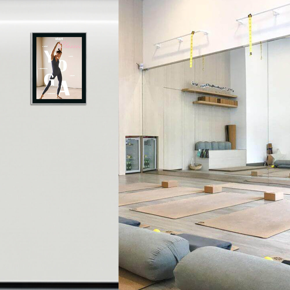 18x18 Poster Frame - SwingFrame Classic Black Display Frame for Art, Photos & Posters - Perfect for Home, Office & Gallery Decor