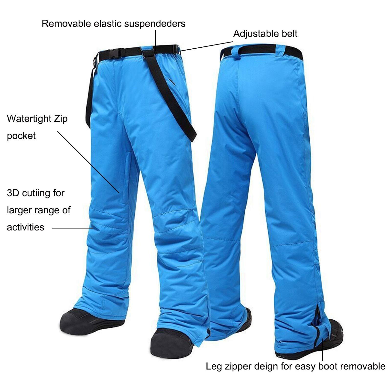 Maryia Winter Snow Ski Bib Pants - Windproof Waterproof Insulated Snowboarding Overalls with Breathable Stretch Fabric for Men & Women - Perfect for Skiing, Snowboarding & Cold Weather Outdoor Activities