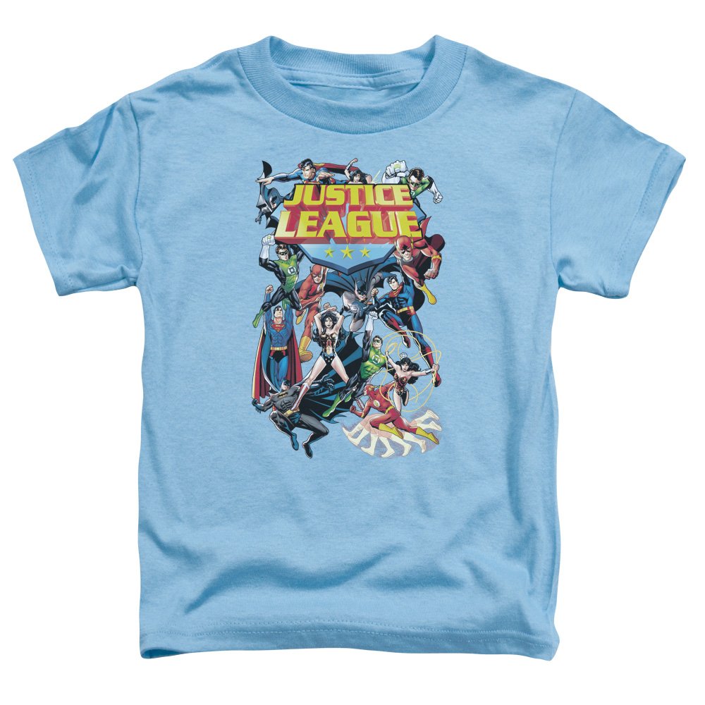 Justice League Unisex Toddler T-Shirt for Boys & Girls - Superhero Cotton Tee for Kids, Playtime & Everyday Wear