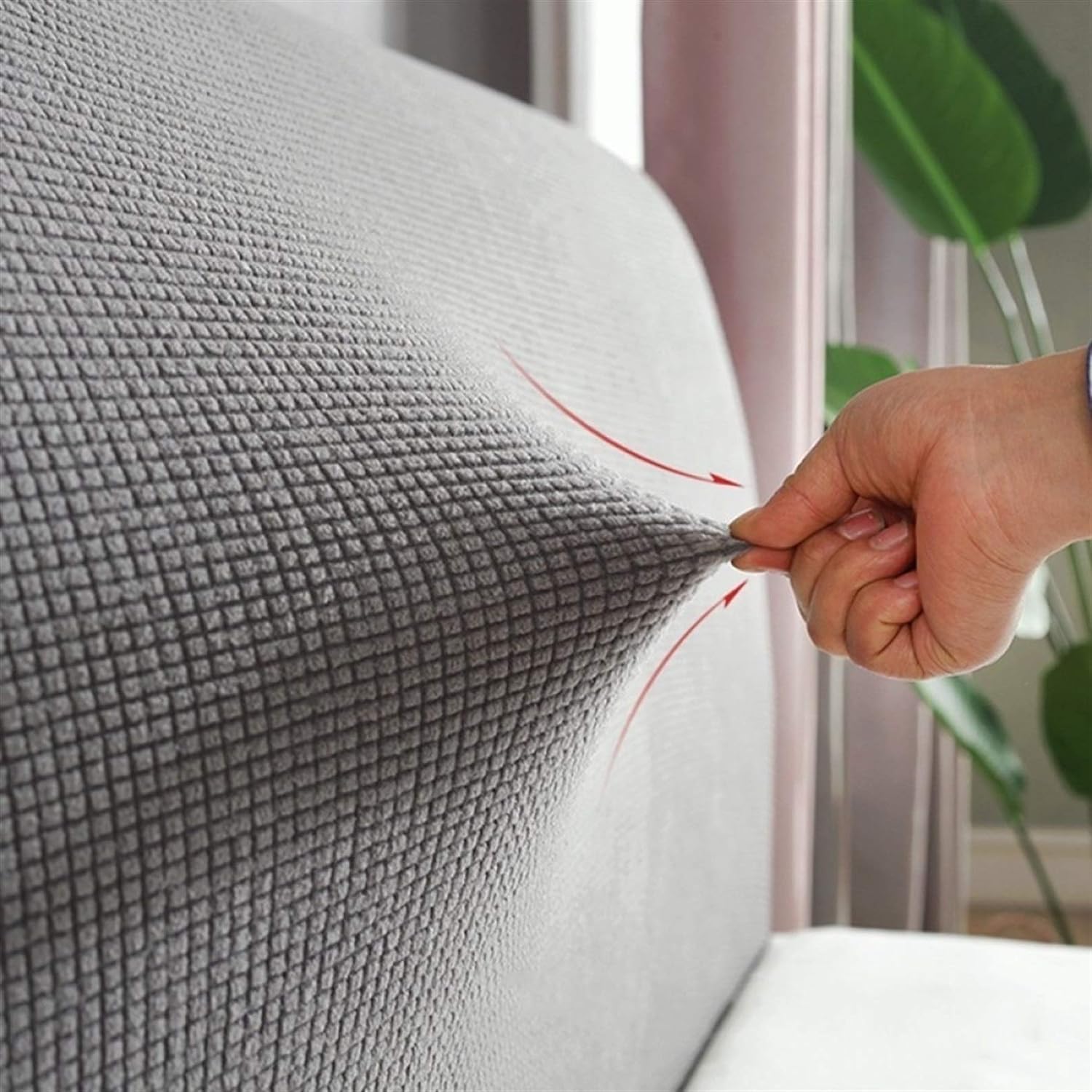 EFELIM Stretch Bed Headboard Cover - Washable Dustproof Slipcover for Twin, Full, Queen & King Size Beds - Red (Queen Size) - Perfect for Bedroom Decor & Headboard Protection