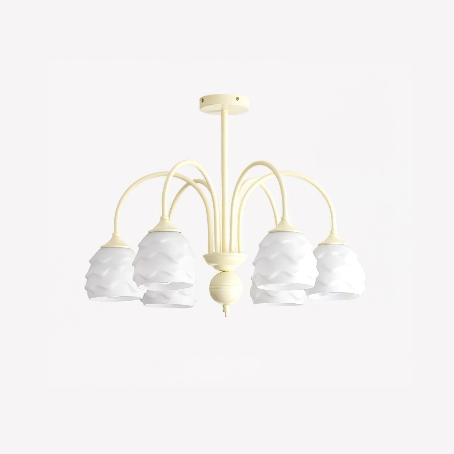 Melting Ice Cream Chandelier - Unique Dripping Ice Cream Cone Ceiling Light Fixture for Bedroom, Dining Room & Kids Room Decor