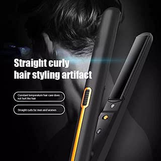 LIPROX Ceramic Plates Hair Straightener & Crimper with 230°F Temperature Control - Professional Styling Iron for Women & Men (Black) | Perfect for Home Use, Salon Styling & Travel