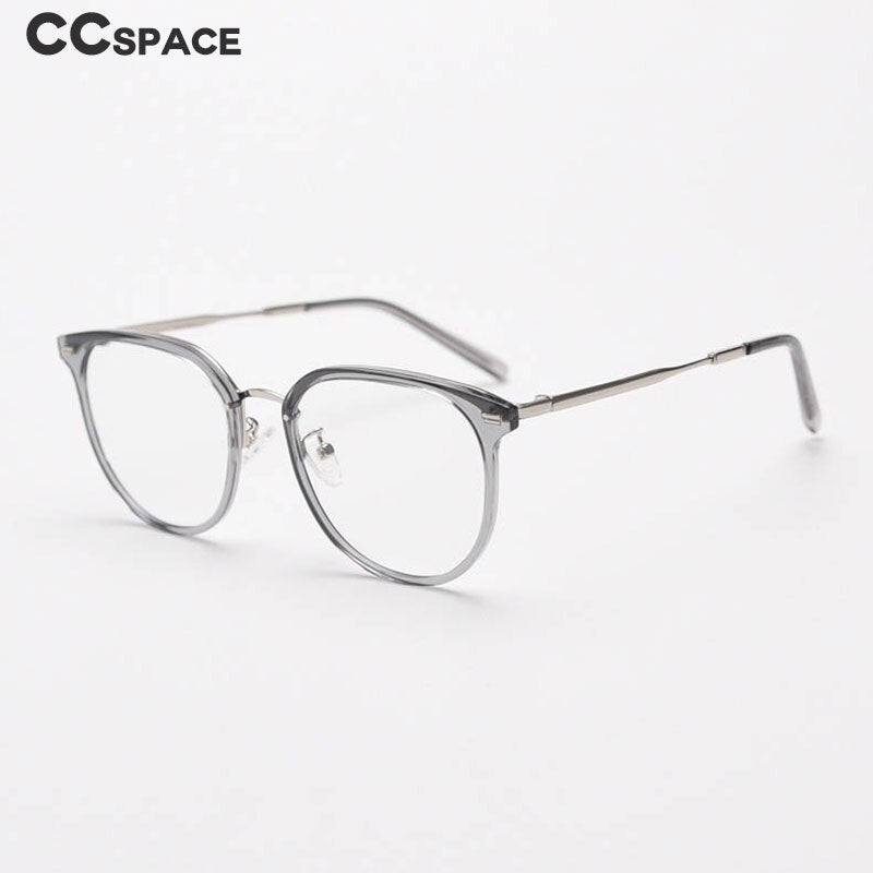 CCspace Unisex Full Rim Square TR90 Titanium Eyeglasses 55803 - Lightweight & Durable Glasses for Men & Women - Perfect for Work, Reading & Everyday Wear