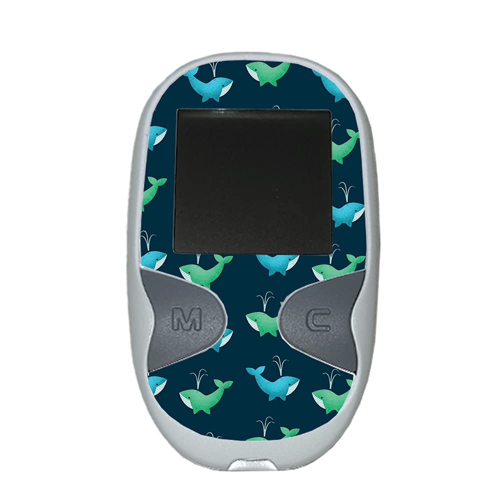 MightySkins Vinyl Skin Wrap for Care Touch Glucose Meter - Whale Wave Design | Protective & Durable Decal Cover | Easy to Apply & Remove | Made in USA | Perfect for Diabetes Management & Personalized Style Enhancement