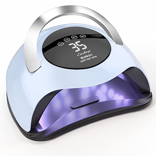 Easkep 120W UV LED Nail Lamp with UV Gloves Kit - Professional Gel Nail Dryer for Home & Salon Use - Perfect for Manicures, Pedicures, and Nail Art Curing