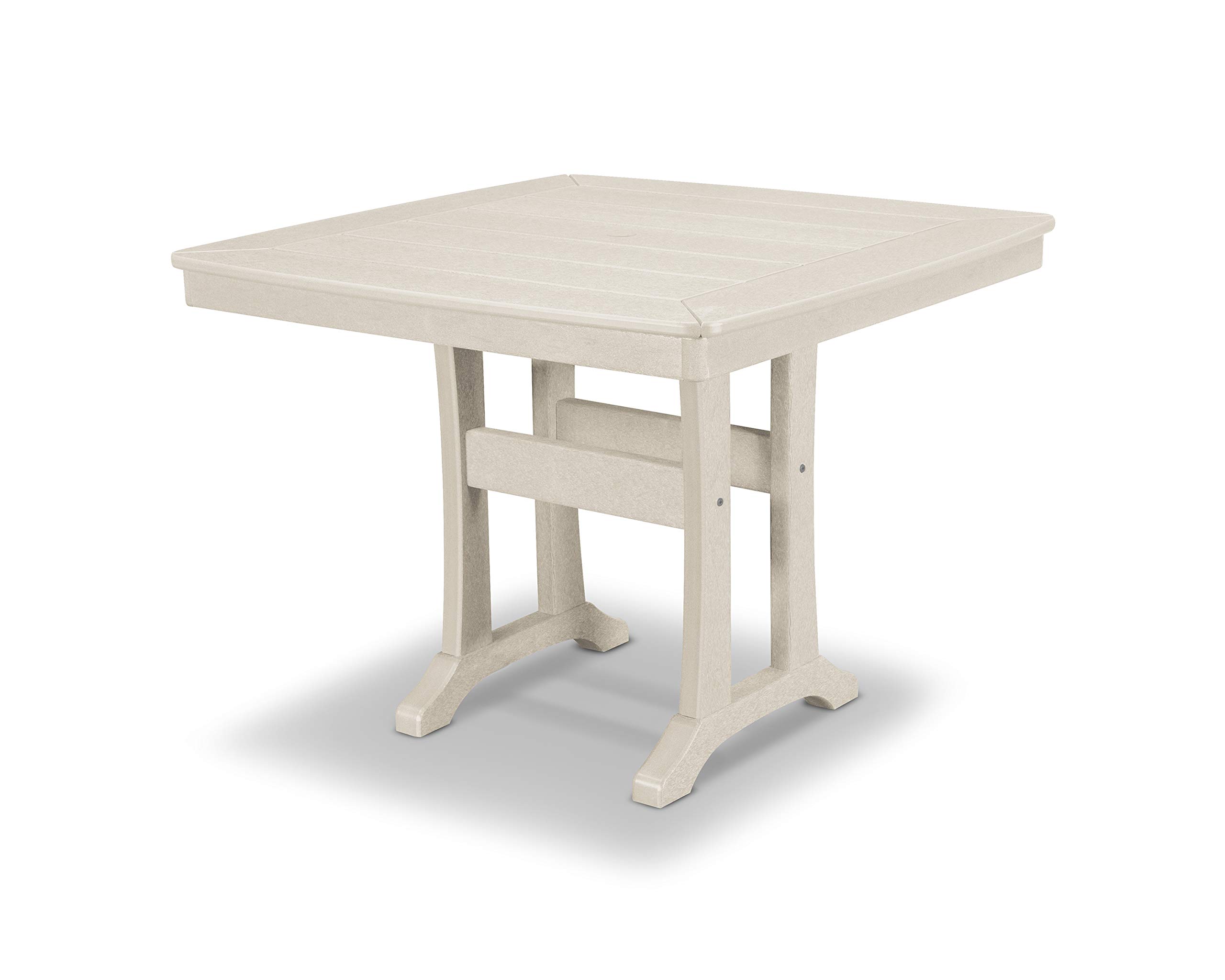 POLYWOOD® Sand Outdoor Dining Table - Durable, Weather-Resistant, Perfect for Patio, Deck, or Garden Dining