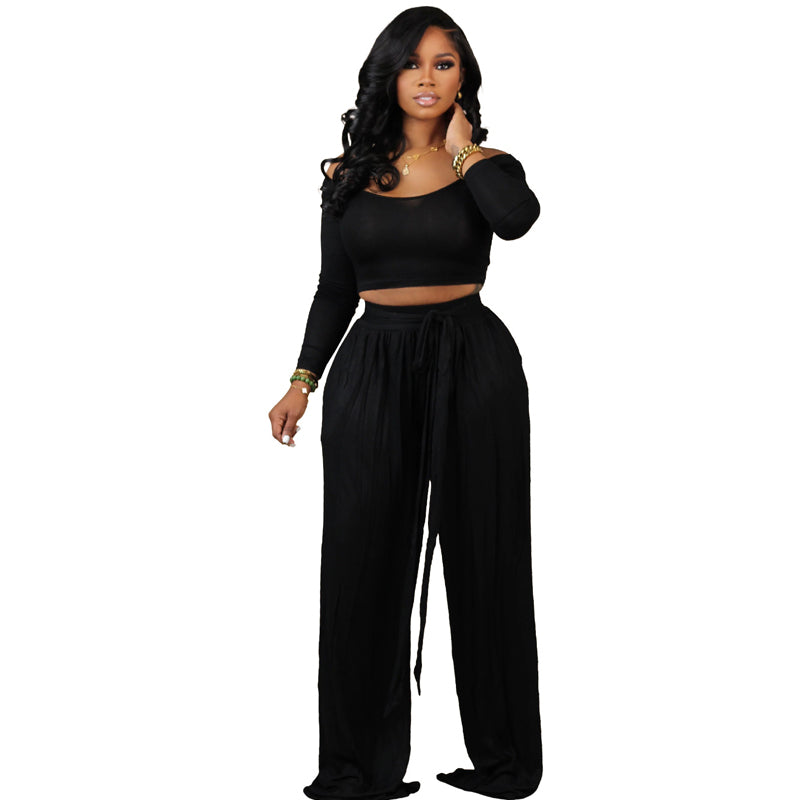 Stylish Solid Color Long Sleeve Two-Piece Set for Women | Casual Outfits & Office Wear | Perfect for Work, Dates & Everyday Fashion