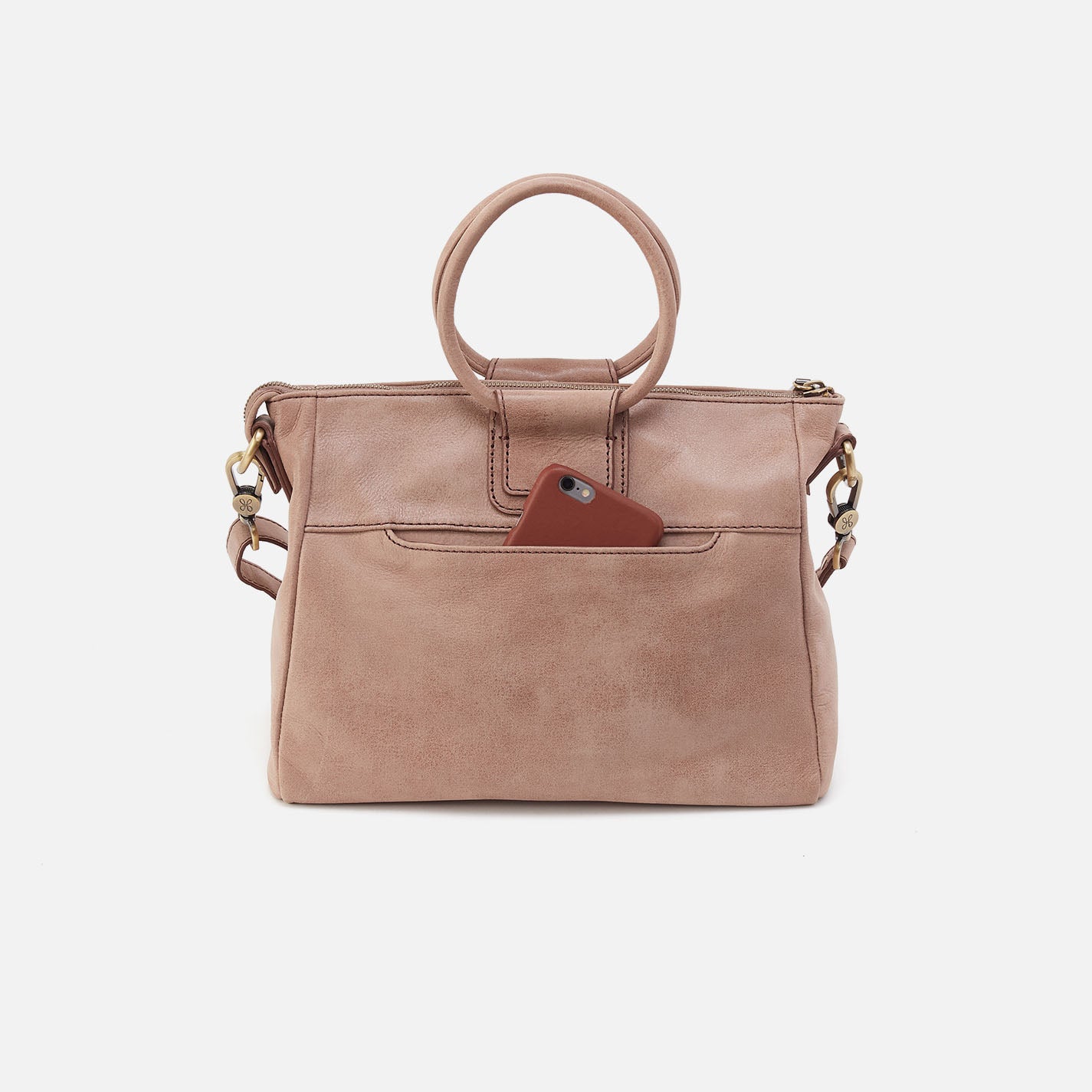 Sheila Medium Satchel Handbag in Buffed Leather - Hazel Brown Crossbody Bag for Women | Perfect for Work, Travel & Everyday Use