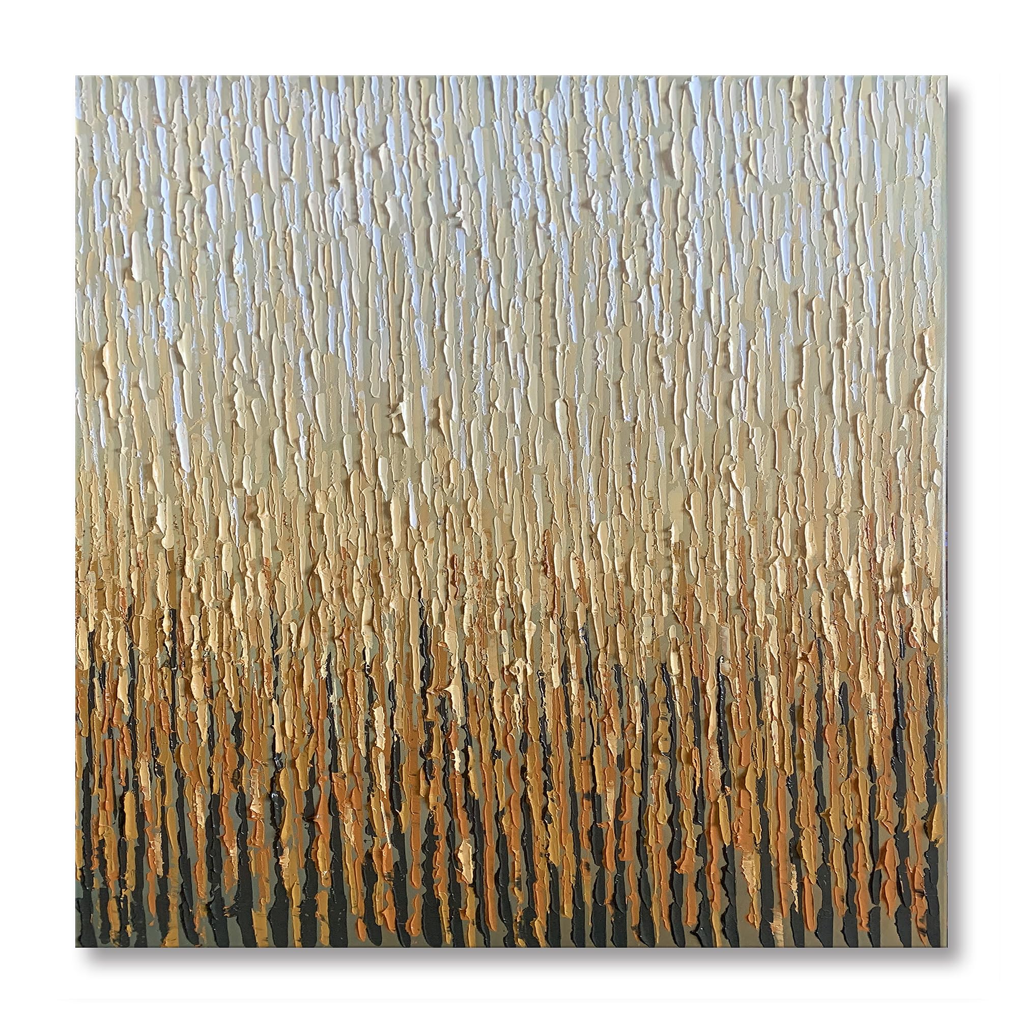 Extra Large Hand Painted Brown Abstract Textured Canvas Wall Art - Modern Oil Painting for Living Room & Bedroom Decor - Perfect for Contemporary Home, Office, and Relaxing Spaces