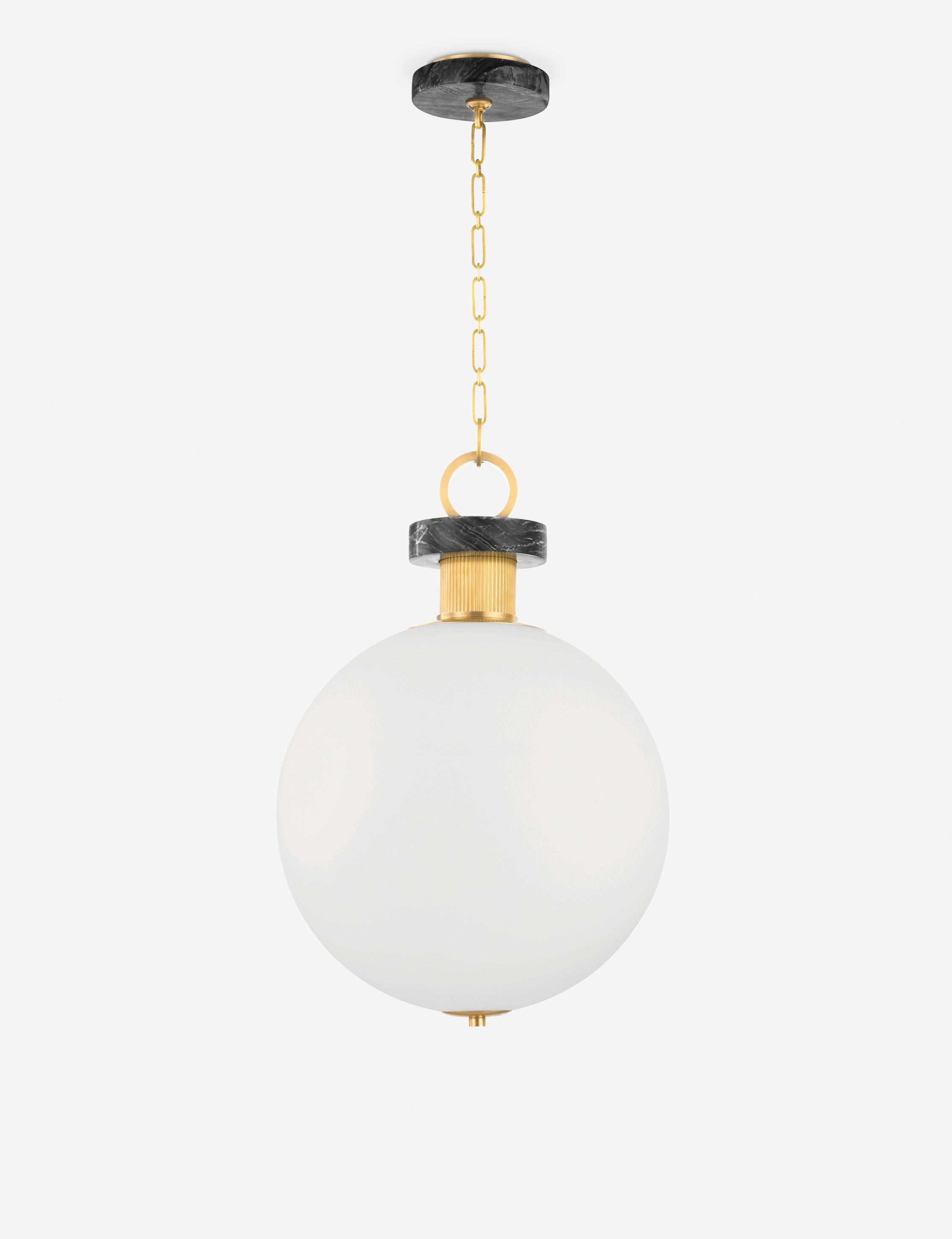 Castiel Pendant Light - Modern Glass Hanging Light Fixture for Kitchen Island, Dining Room & Bedroom | Dimmable LED Chandelier with Adjustable Height (Black/White)