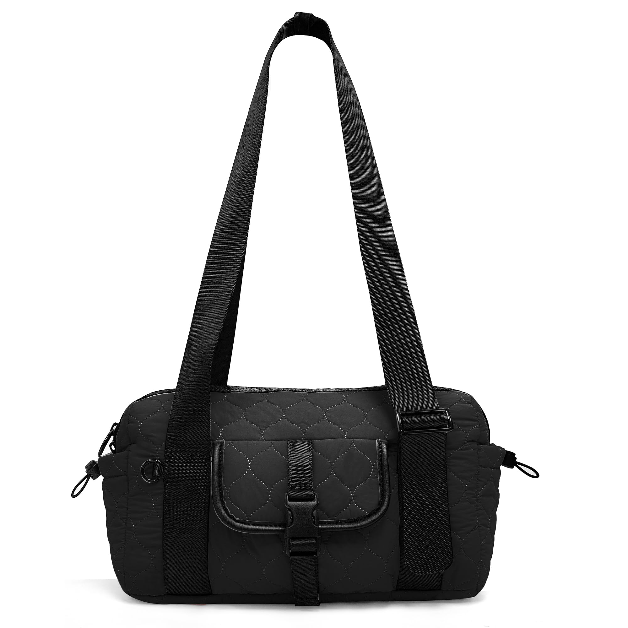 Waterproof Mini Gym Bag for Women - Lightweight Travel Duffle & Workout Tote Bag with Wet Compartment - Small Sports Bag for Girls (Black) | Perfect for Yoga, Gym, Swimming & Weekend Getaways
