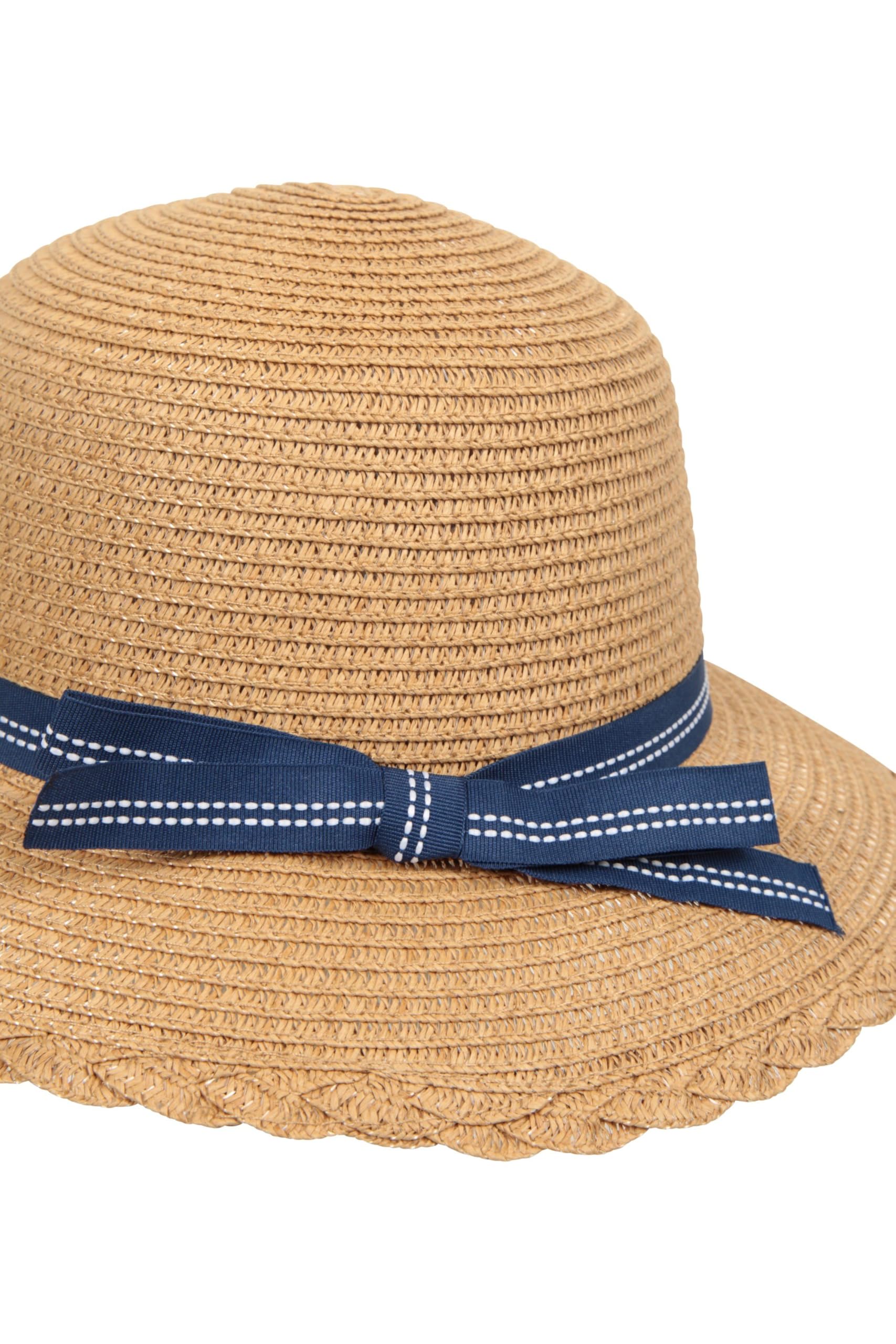 Mountain Warehouse Wide Brim Straw Sun Hat with Bow - UPF 50+ Sun Protection for Women, Gardening, Beach, Outdoor Activities