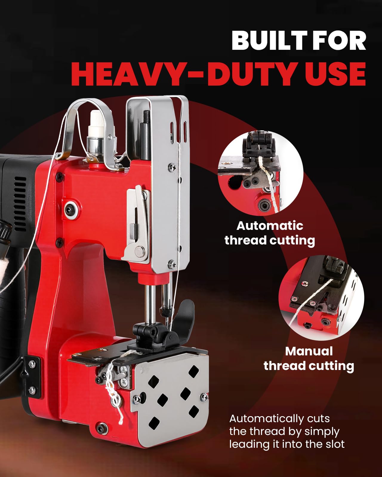 High Speed Industrial Bag Sewing Machine - Heavy Duty Bag Closer & Stitcher for Woven Kraft Paper, Sack, and Poly Bags | Perfect for Packaging, Agriculture, and Bulk Goods Sealing