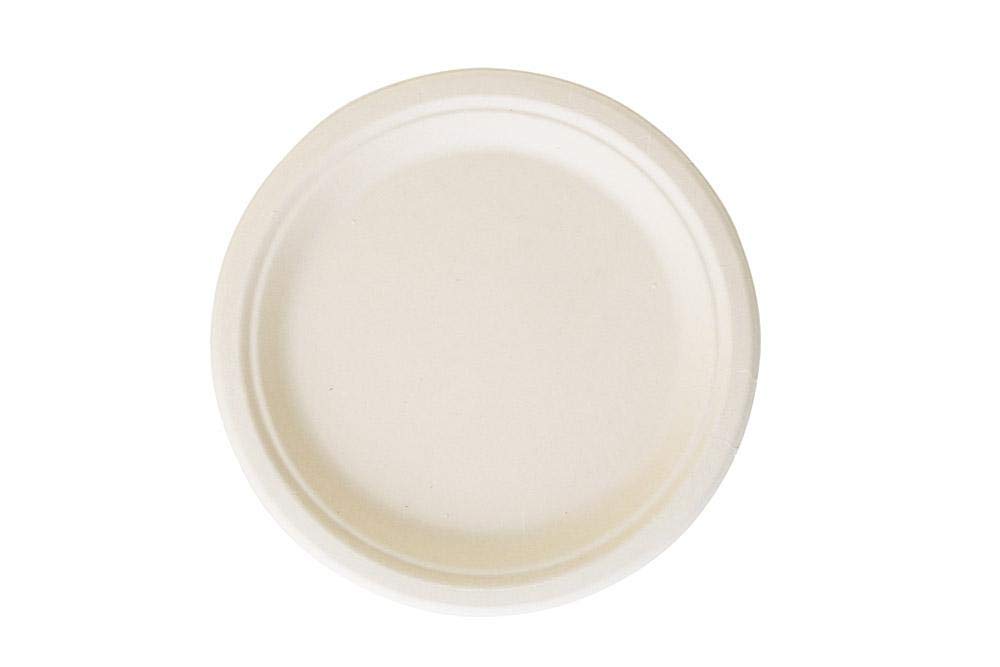 7 Inch Round Biodegradable Paper Plates - 1000 Count Bulk Pack | Eco-Friendly Disposable Dinnerware for Parties, Picnics & Events