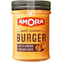 Amora Burger Sauce with Caramelized Onions 188g - Gourmet French Condiment for Burgers, Sandwiches & Grilled Meats - Perfect for BBQs, Picnics & Family Dinners