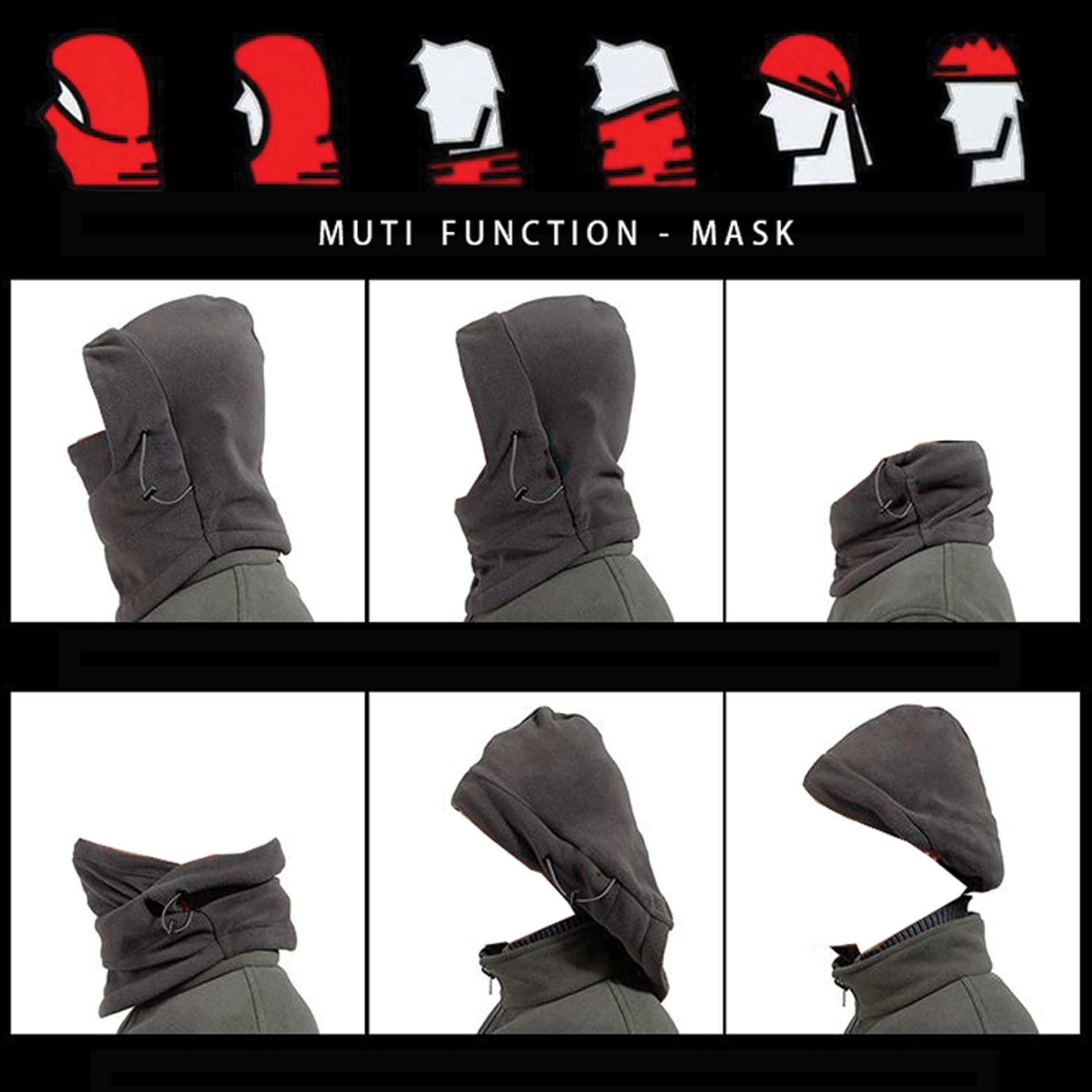 Winter Warm Windproof Balaclava Face Mask for Skiing, Snowboarding, Cycling & Outdoor Sports - Cold Weather Protection Gear