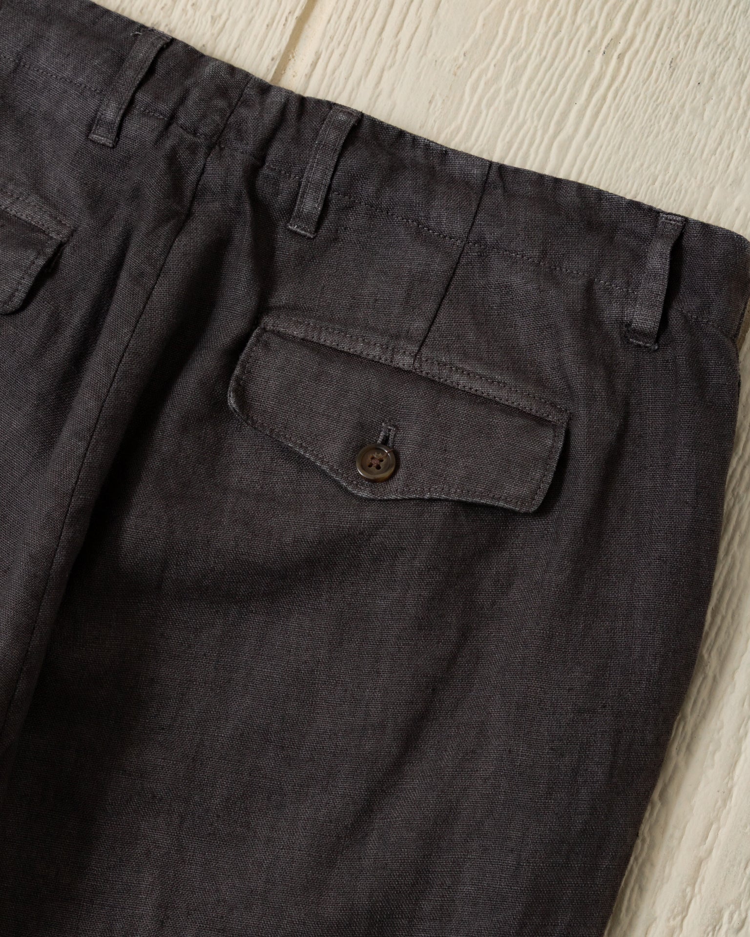 Garment Dyed Linen Camden Pant in Graphite - Comfortable & Stylish Men's Casual Trousers for Work, Travel & Everyday Wear