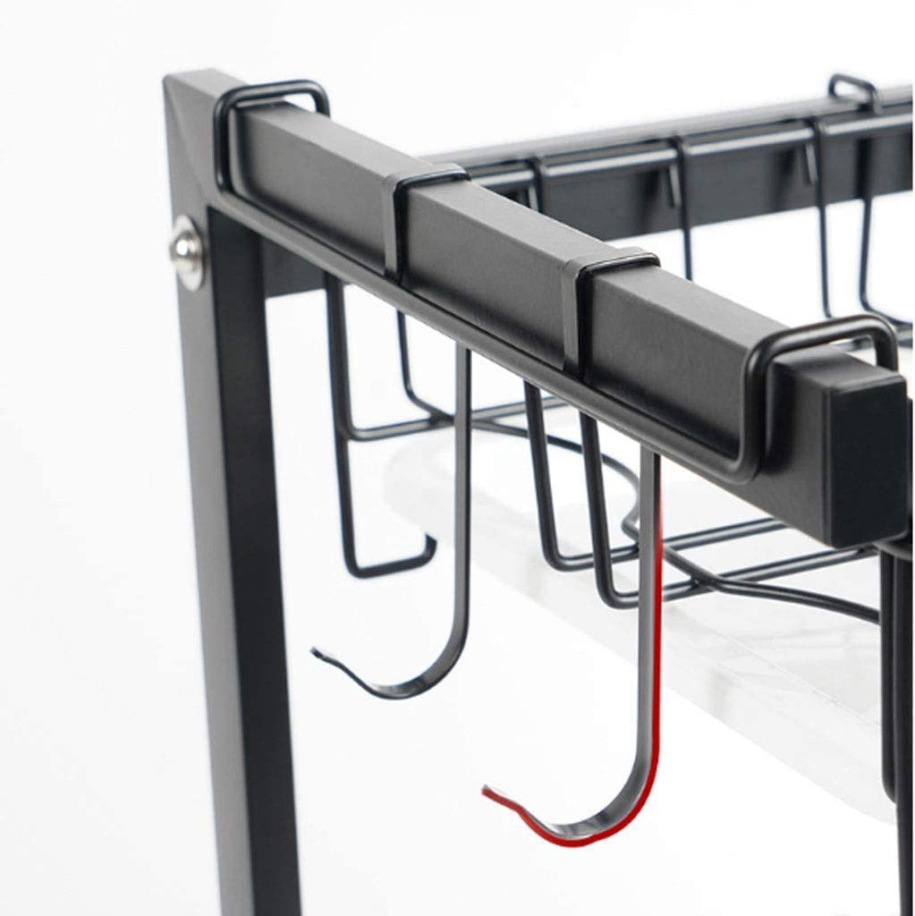 Stainless Steel 3-Tier Dish Drying Rack with Utensil Holder & Cutting Board Storage - Space Saving Kitchen Countertop Organizer for Dishes, Cups & Cookware (Black) - Perfect for Small Kitchens, Apartments & RV Living