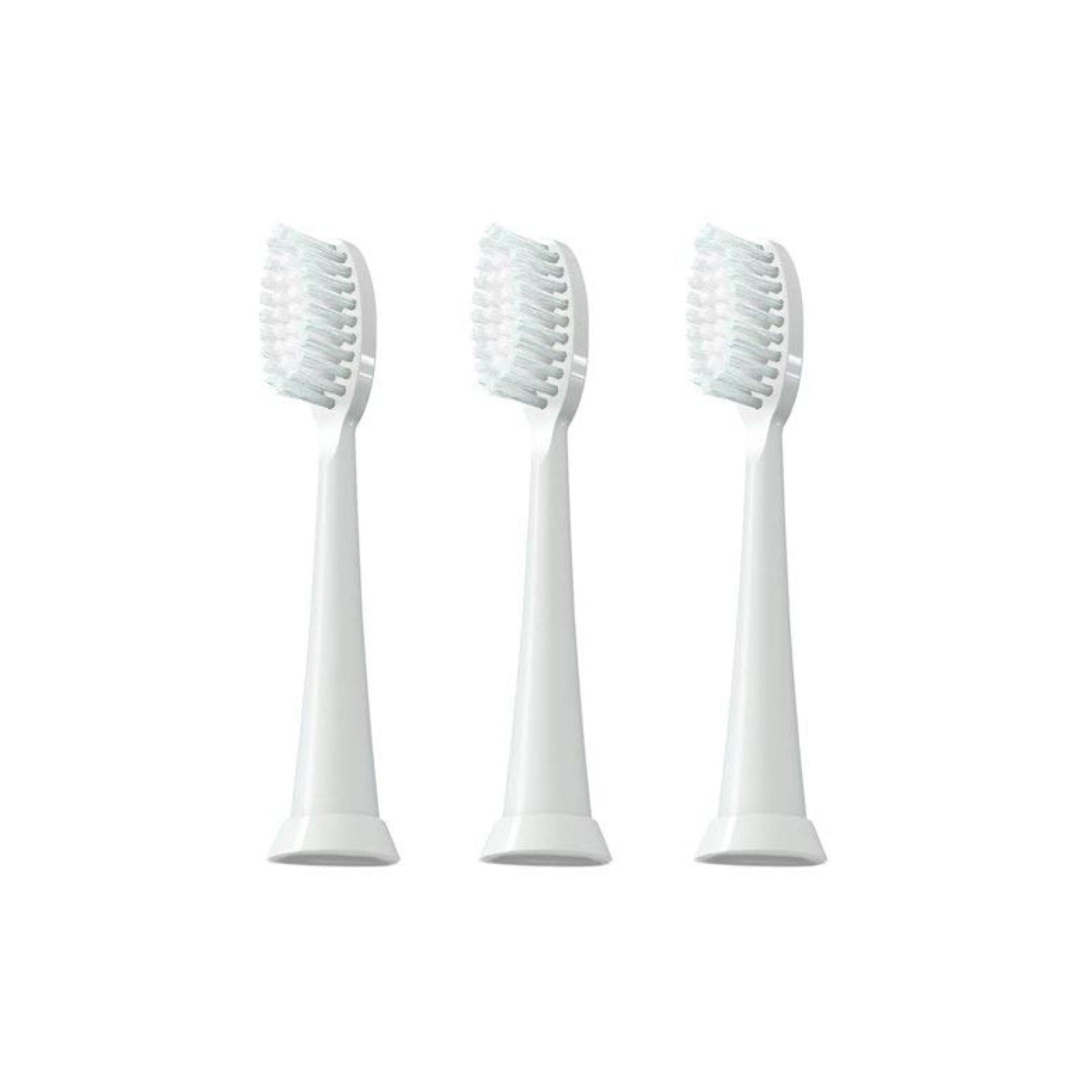 TAO Clean Sonic Electric Toothbrush Replacement Heads (3-Pack) - Compatible with TAO Clean Electric Toothbrush & Docking Station, Soft Bristles, White - Perfect for Travel, Home & Daily Oral Care