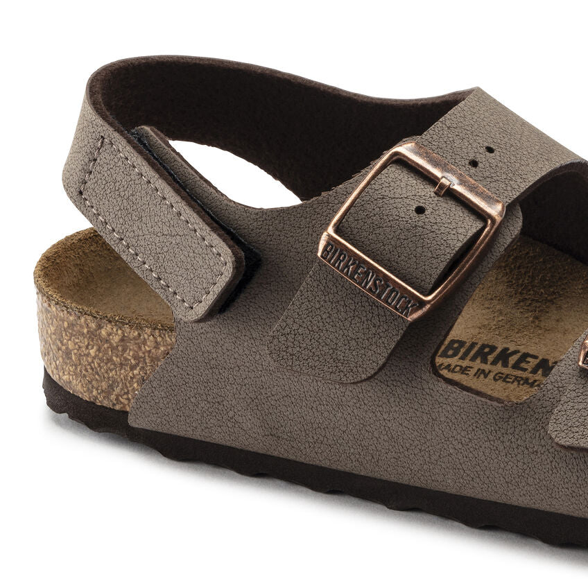 Birkenstock Kids Milano HL Sandals - Mocha Nubuck Leather - Comfortable & Durable Footwear for Boys & Girls - Perfect for School, Play & Outdoor Activities