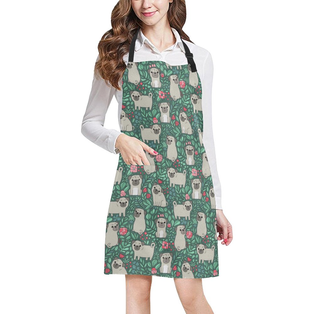 Stylish Flamingo & Tropical Plants Kitchen Apron for Women & Men - Perfect for Cooking, Baking, BBQ, and Home Decor