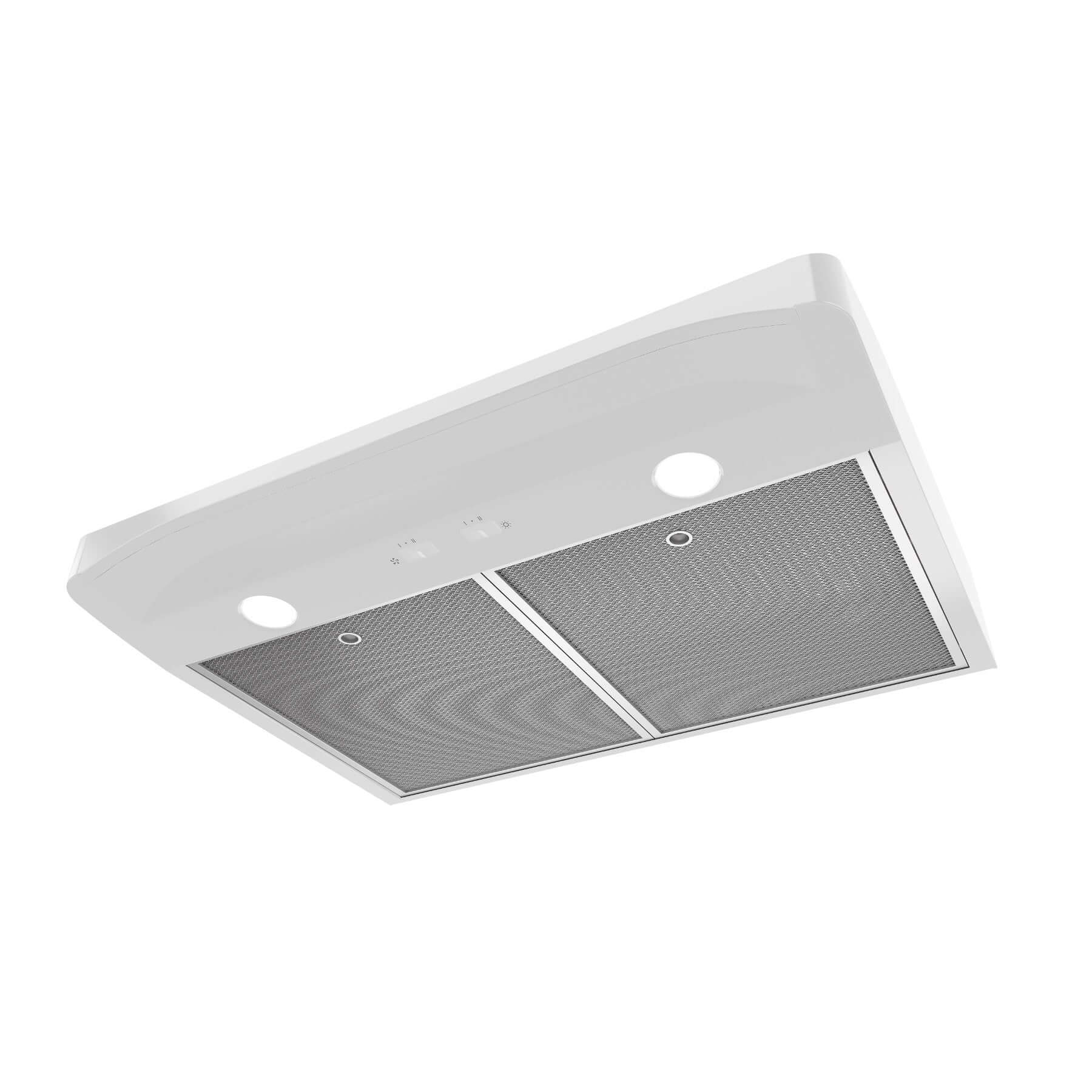 Broan Elite Alta I Series 30-Inch Convertible Under Cabinet Range Hood in White (ALT130WW) - Powerful Kitchen Ventilation for Smoke, Odor and Grease Removal
