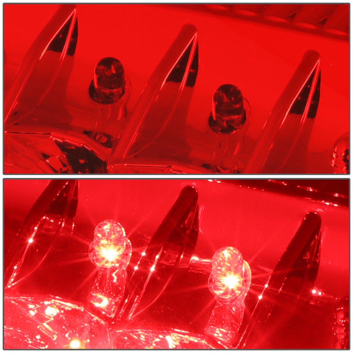Auto Dynasty LED Tail Brake Lights for 08-16 Ford F250 F350 F450 F550 Super Duty - Chrome Housing Red Lens - Enhanced Visibility & Safety for Night Driving & Towing