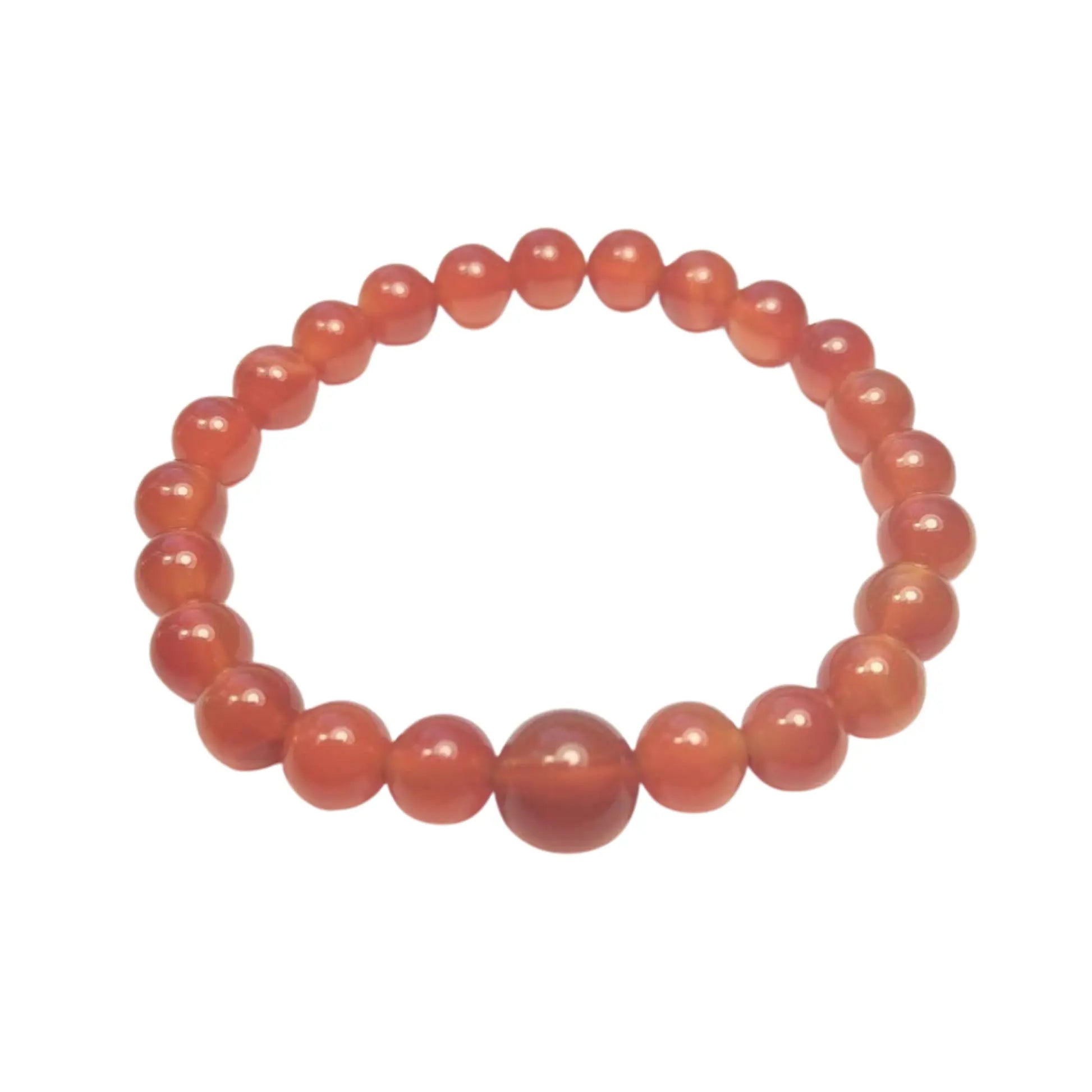 Natural Carnelian Beaded Bracelet - 4mm Gemstone Wrist Mala for Kids & Small Wrists - Spiritual Healing Jewelry for Meditation, Yoga & Positive Energy