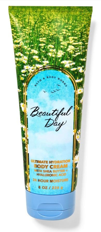 Bath and Body Works Beautiful Day Ultimate Hydration Body Cream - 8 Oz | 24-Hour Moisturizing Lotion for Dry Skin | Perfect for Daily Use, Gift Sets & Spa Days