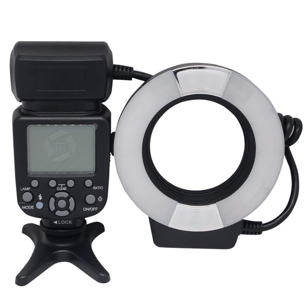 MCOPLUS 14EXT-N 5500K Macro TTL Ring Flash for Nikon DSLR Cameras - Compatible with D7100, D7000, D750, D5300, D5500, D3300, D3100, D800, D600, D90, D80 - i-TTL with LED AF Assist Lamp - Perfect for Macro Photography, Portrait & Product Shooting