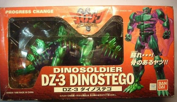 Bandai Dinozone DZ-3 Nidostego Dinosaur Transformer Robot Action Figure Toy - Collectible Dino Soldier for Kids & Adults - Perfect for Playtime, Display & Anime Collections