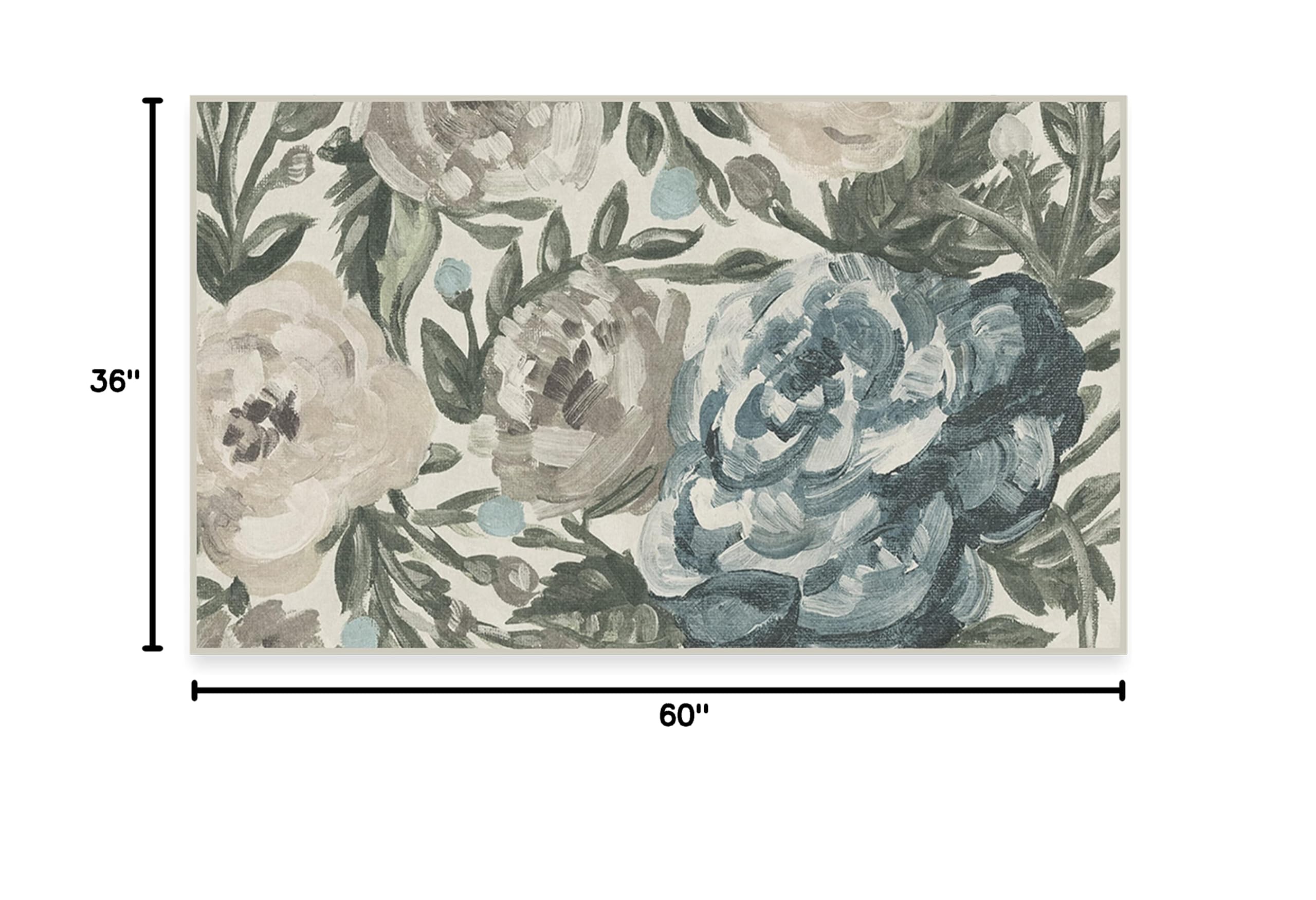 Washable 3x5 Area Rug by Ruggable - Camellia Jade Non-Slip Rug for Living Room, Bedroom, Kitchen, Office & Classroom | Premium Gripper Pad Included | Perfect for High-Traffic Areas & Pet-Friendly Homes