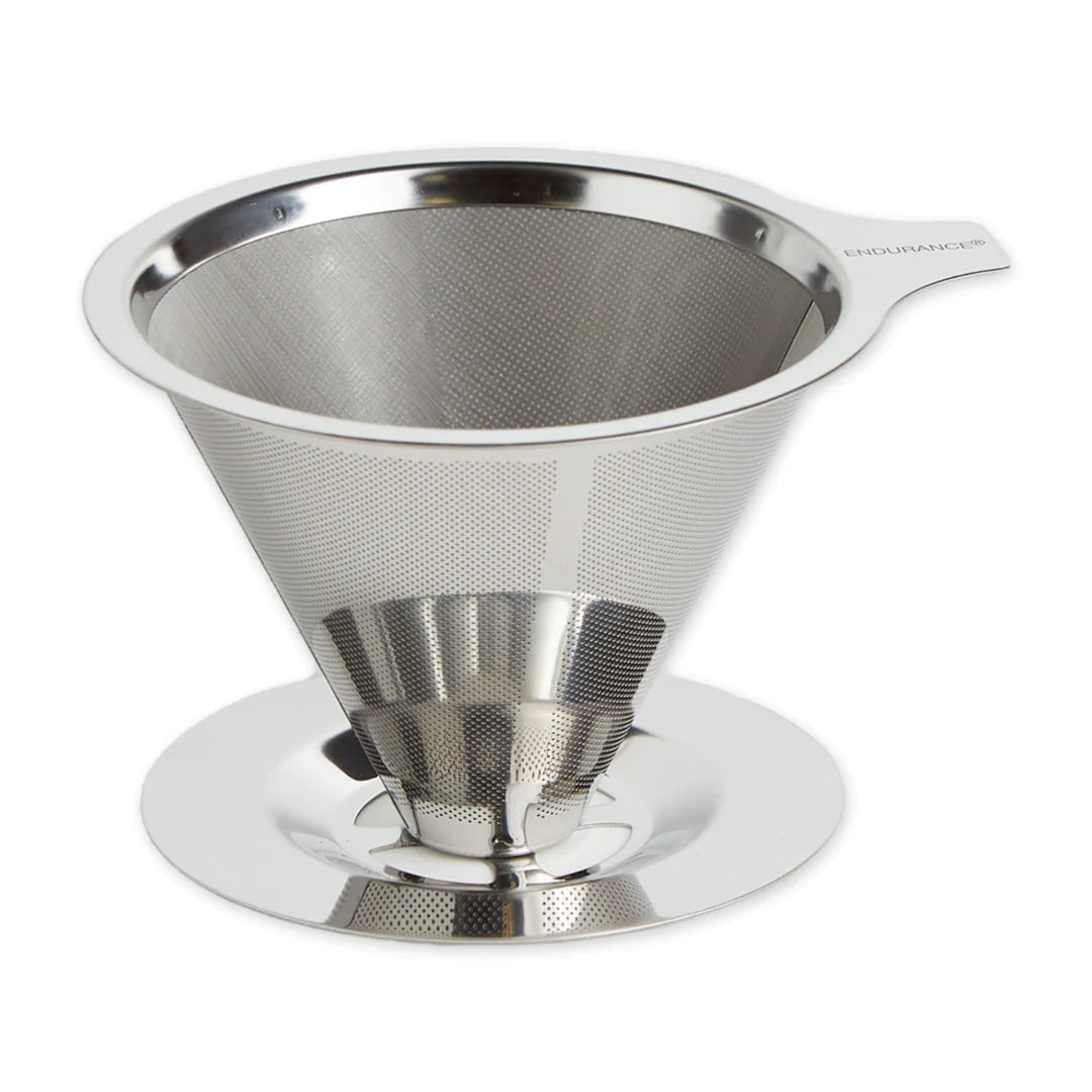 Premium Stainless Steel Reusable Coffee Filter - Durable & Eco-Friendly for Pour Over, Drip, and Cold Brew Coffee Makers - Perfect for Home, Office, and Camping Use