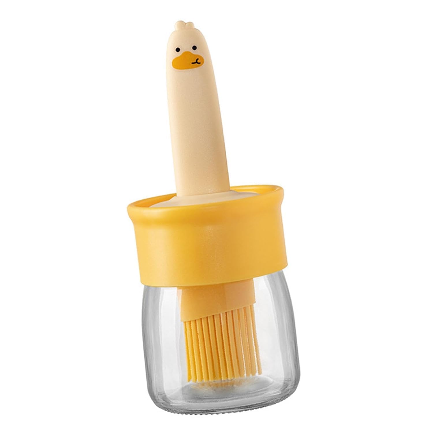Lezoir Premium Glass Oil Bottle with Silicone Basting Brush Set - Perfect for Marinade, Baking, Camping, BBQ & Paratha - Ideal for Kitchen, Outdoor Cooking & Food Preparation