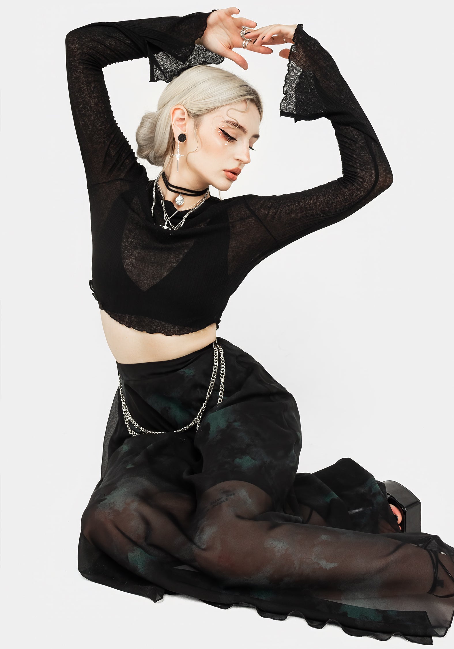 Cassia Jersey Mesh Crop Top - Women's Fashion Breathable Summer T-Shirt for Casual Wear, Gym & Outdoor Activities
