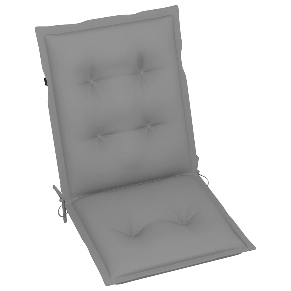 Non-Slip Chair Cushions with Ties - 4 Pack Gray Outdoor Seat Pads (39.4
