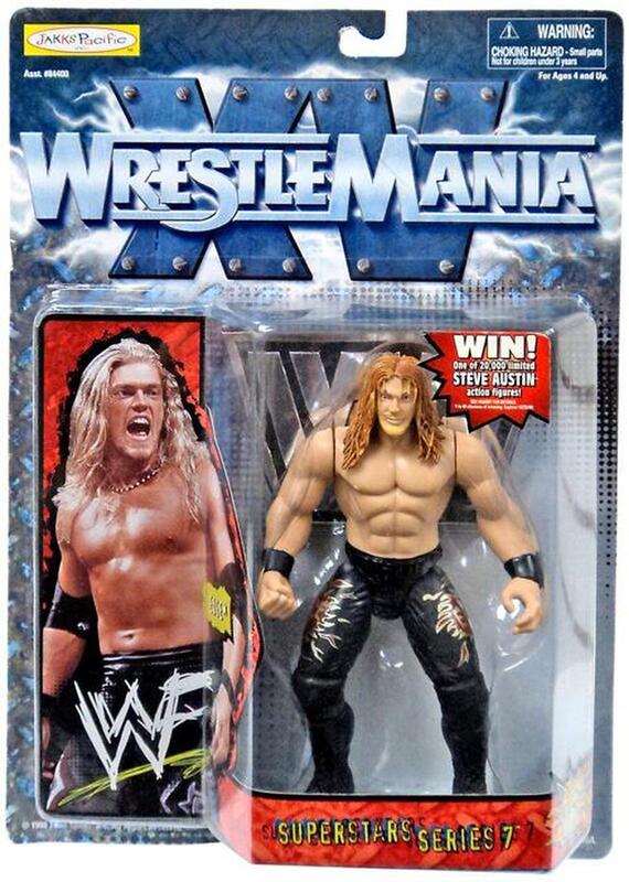 1999 WWF Jakks Pacific Superstars Series 7 Edge Action Figure - Collectible Wrestling Toy for Fans & Display