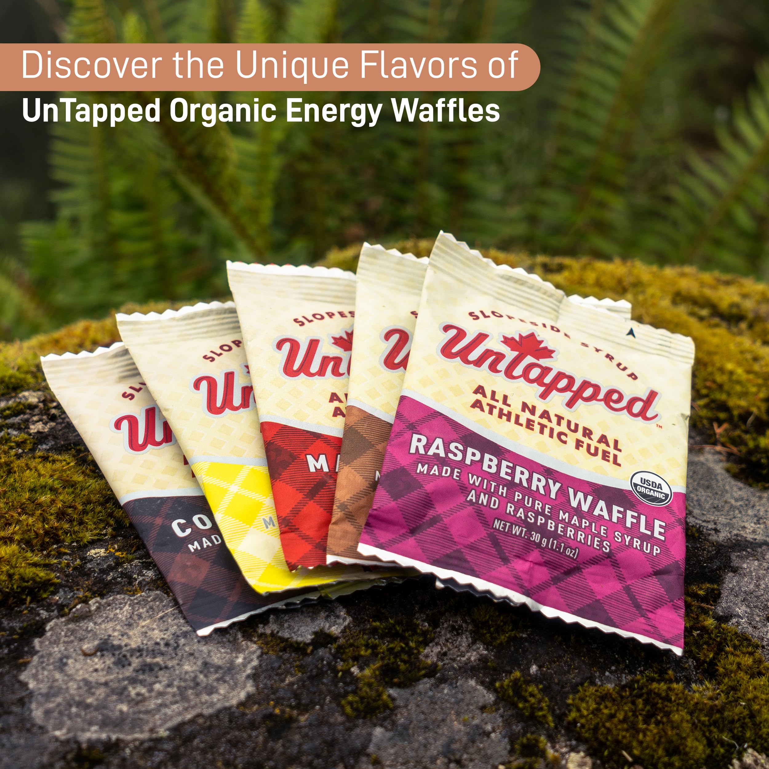 Organic Chai Waffles 1.1 oz Each, Box of 16 - Vegan Sports Snacks Sweetened with Maple Syrup & Chai Spices | Endurance Food for Cycling, Running & Hiking | Gluten-Free Athletic Performance Energy Waffles