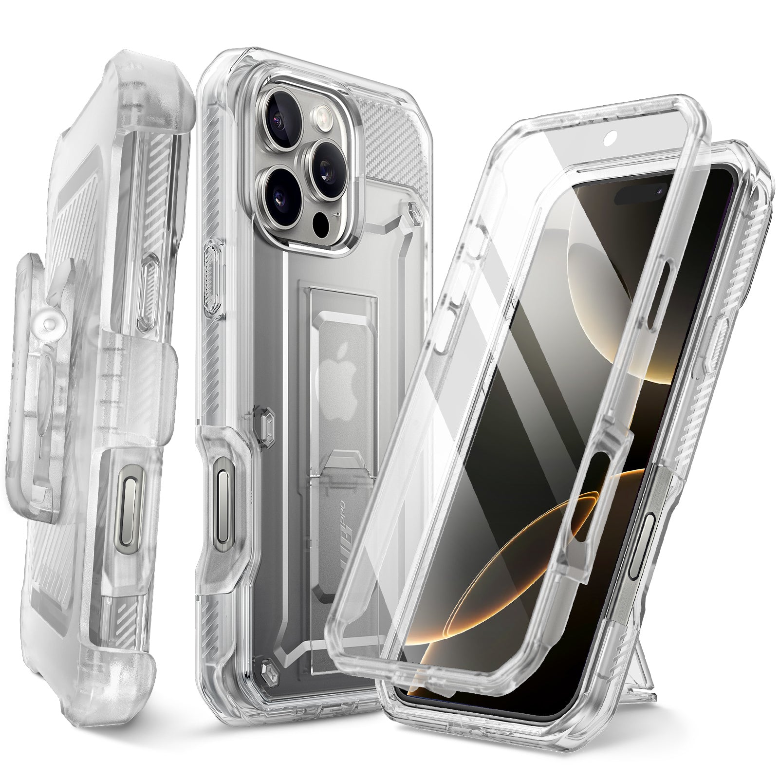iPhone 16 Pro Case 6.3 Inch | Unicorn Beetle Pro Series Clear Rugged Protective Cover | Shockproof, Military-Grade Drop Protection | Perfect for Outdoor Adventures, Travel & Daily Use