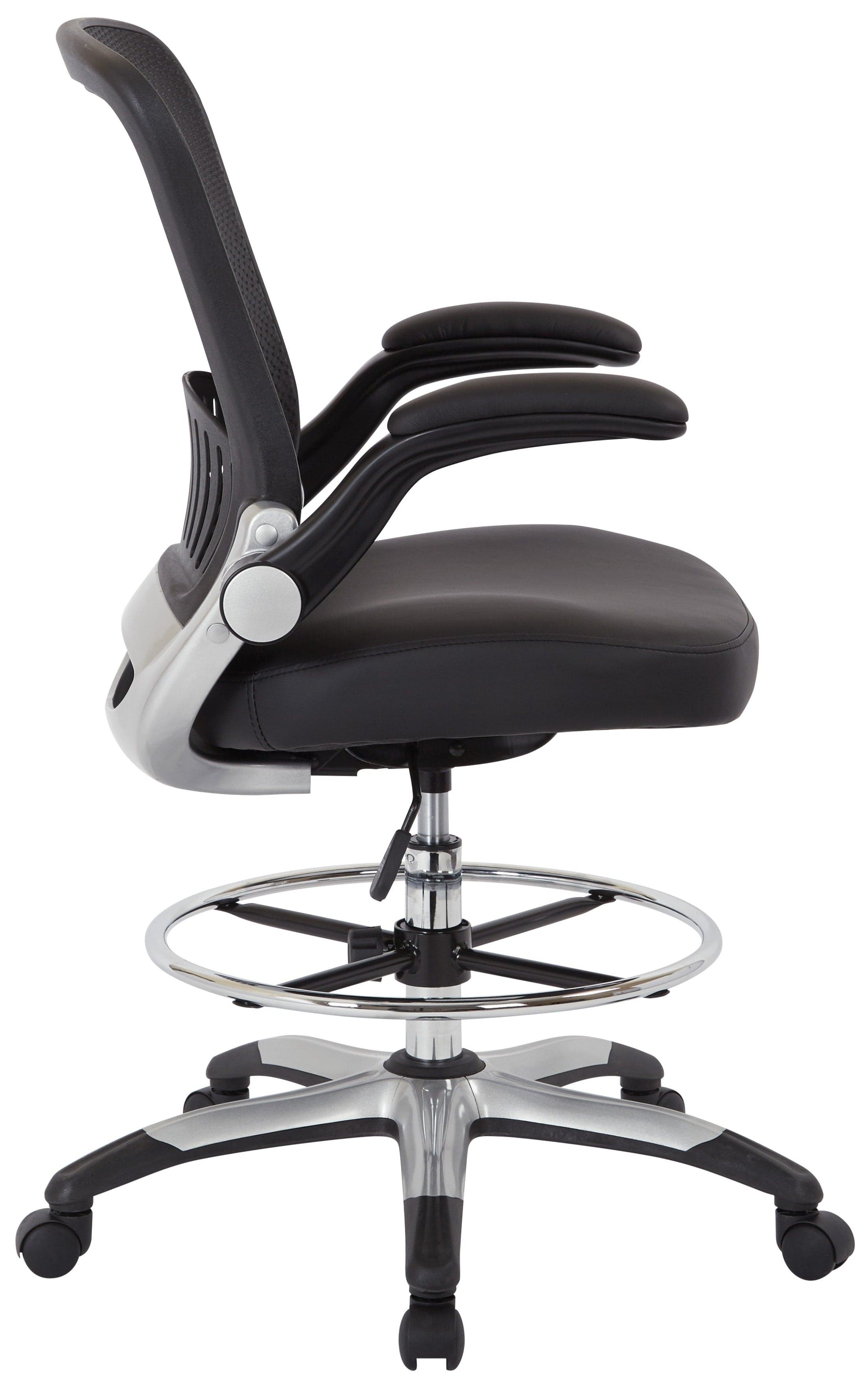 Office Star Work Smart™ Mesh Back Drafting Chair [DCY69006] - Ergonomic Adjustable Height Swivel Chair for Home Office, Studio & Drafting Table Use