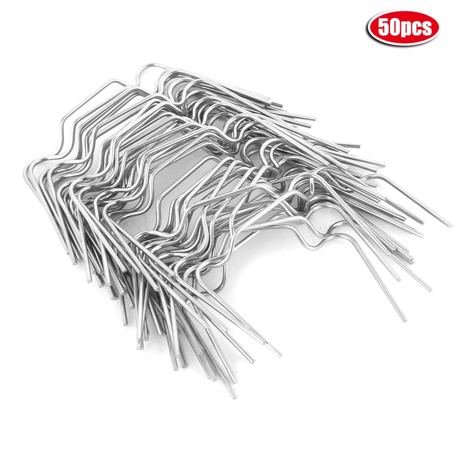 Haofy 50 PCS Stainless Steel W Wire Spring Glazing Clips - Heavy Duty Greenhouse Glass Panel Fixing Clips for Garden Greenhouse Accessories - Perfect for Securing Glass Panels in Greenhouses, Sheds & DIY Projects
