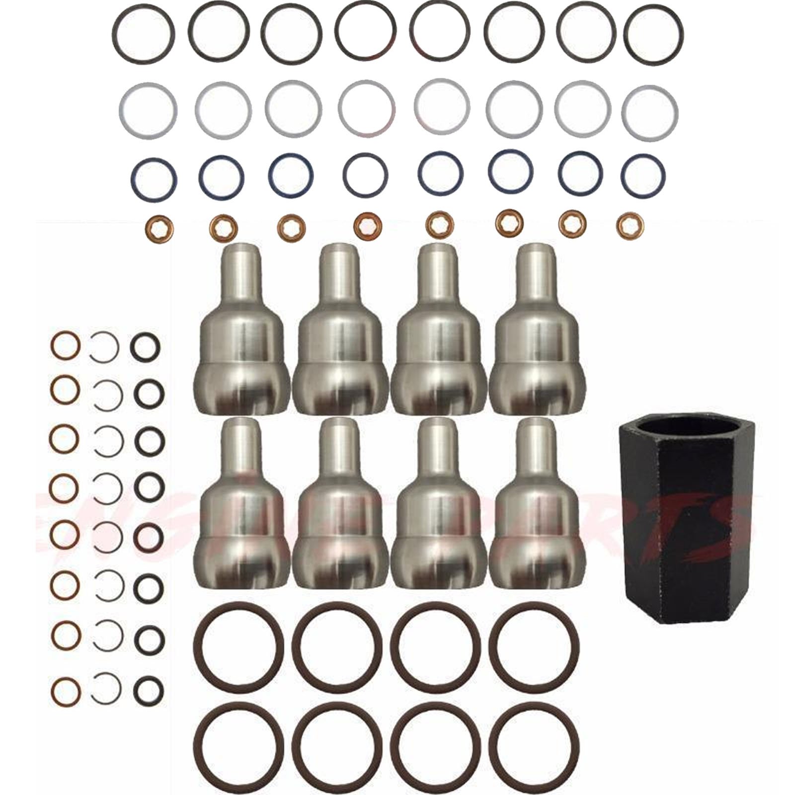 Ford 6.0L Powerstroke Oil Rail Leak Repair Kit with O-Rings & Injector Seal Kits - Complete Diesel Engine Repair Tool for F250 F350 F450 Trucks - Fix Oil Leaks & Improve Performance
