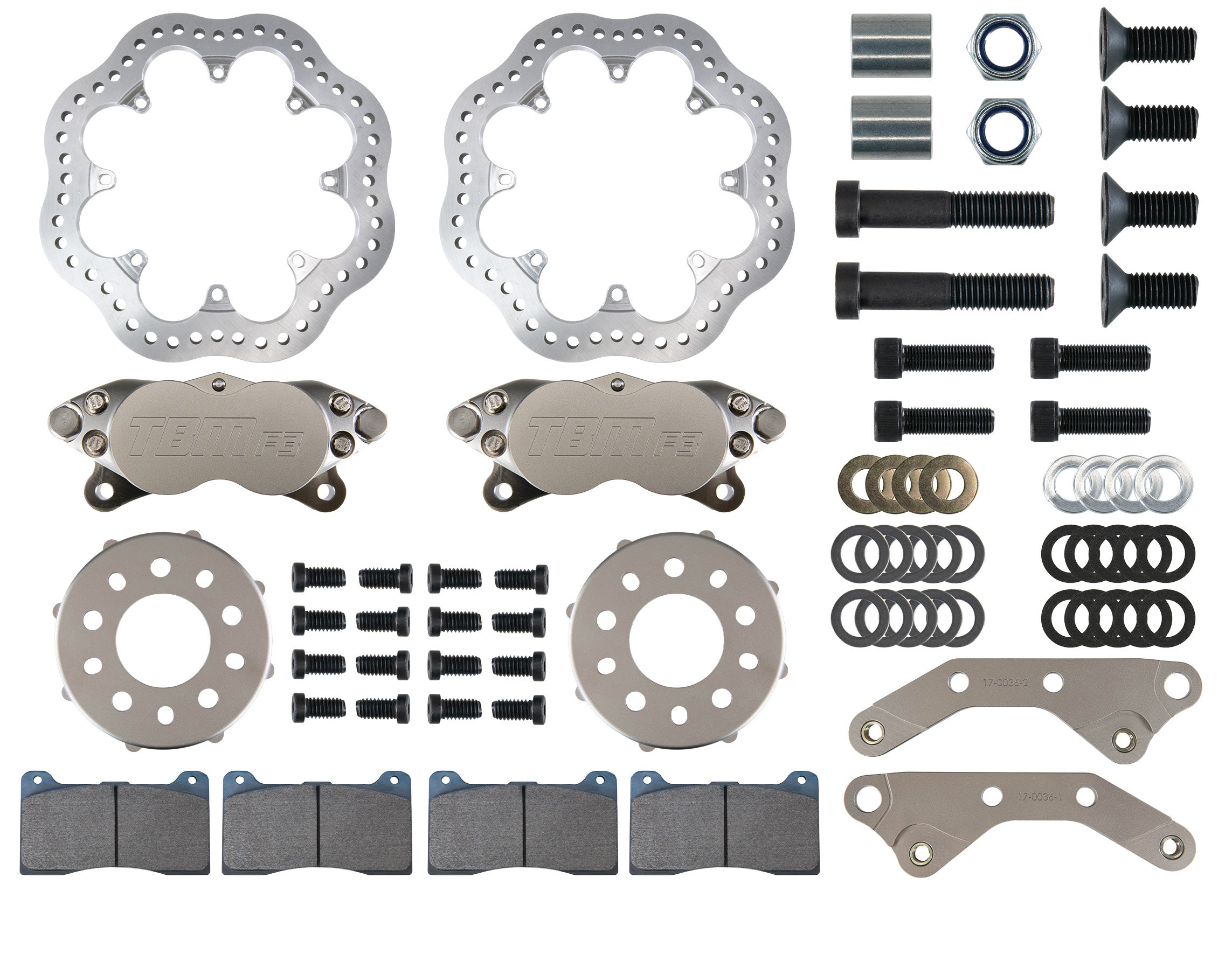 2015-2022 Dodge Challenger Hellcat Rear Drag Racing Brake Kit - Reuses Factory Hubs | High Performance Braking System for Track & Street Racing | Part# 00103091