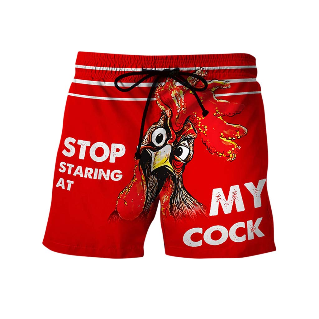 Men's Swim Trunks with Drawstring - Quick Dry Beach Shorts, Fun Print Swimwear for Pool, Vacation & Summer Activities | Perfect for Swimming, Surfing, Beach Parties & Tropical Getaways