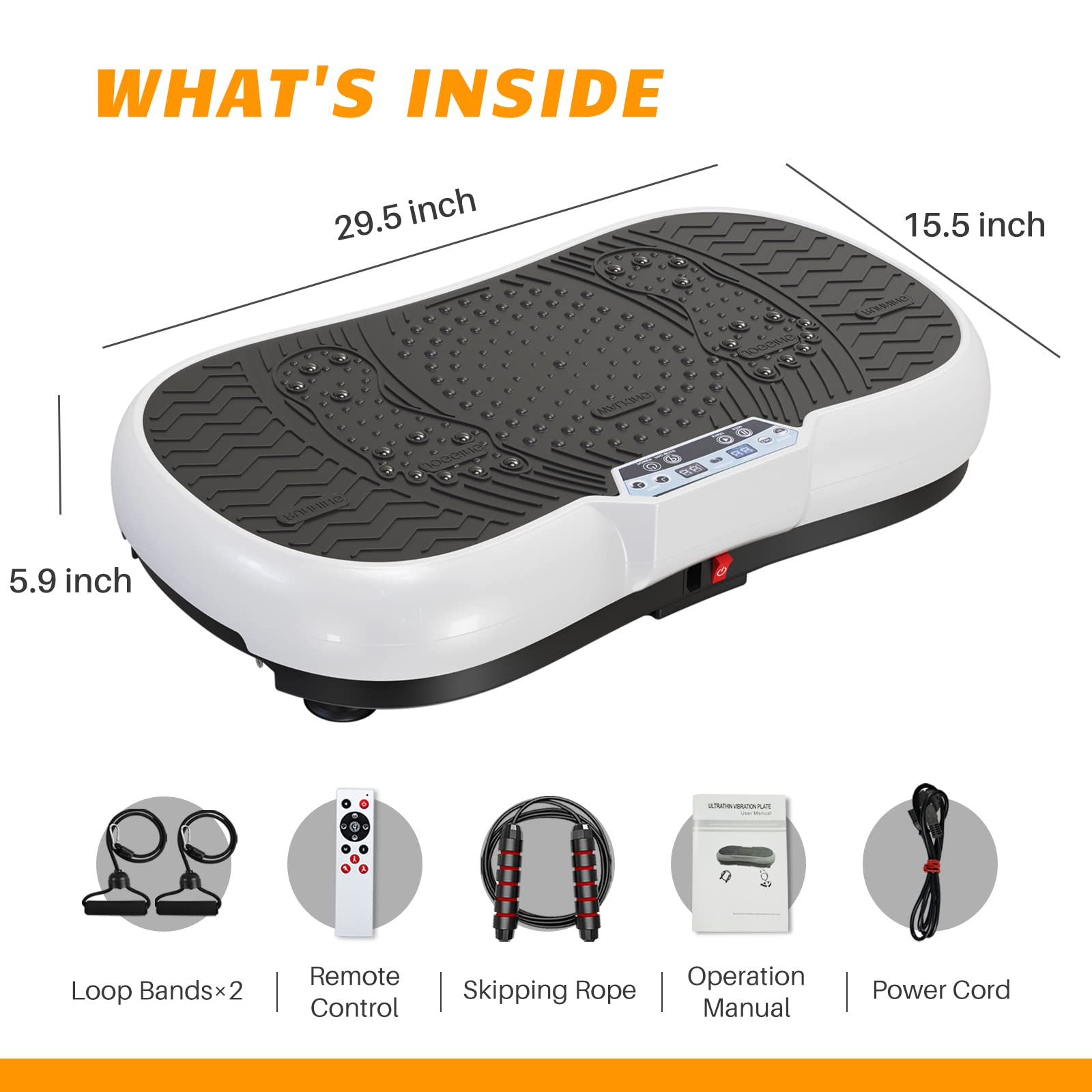 Bigzzia Vibration Plate Exercise Machine - 10 Speed Modes Whole Body Vibration Platform with Resistance Bands & Bluetooth Speaker for Home Gym, Weight Loss, Toning & Cellulite Reduction | Perfect for Home Workouts, Physical Therapy & Fitness Training