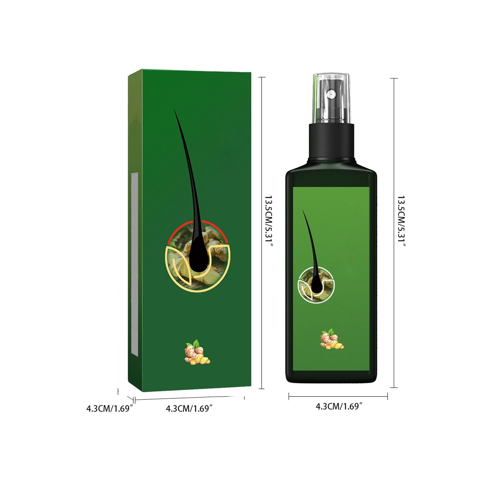 Green Ginger Hair Treatment & Conditioner - Strengthens & Nourishes Hair Roots, Repairs Damaged Hair, Reduces Hair Loss, Revitalizes Scalp | Stimulates Hair Growth for Women & Men | Perfect for Daily Hair Care & Scalp Health