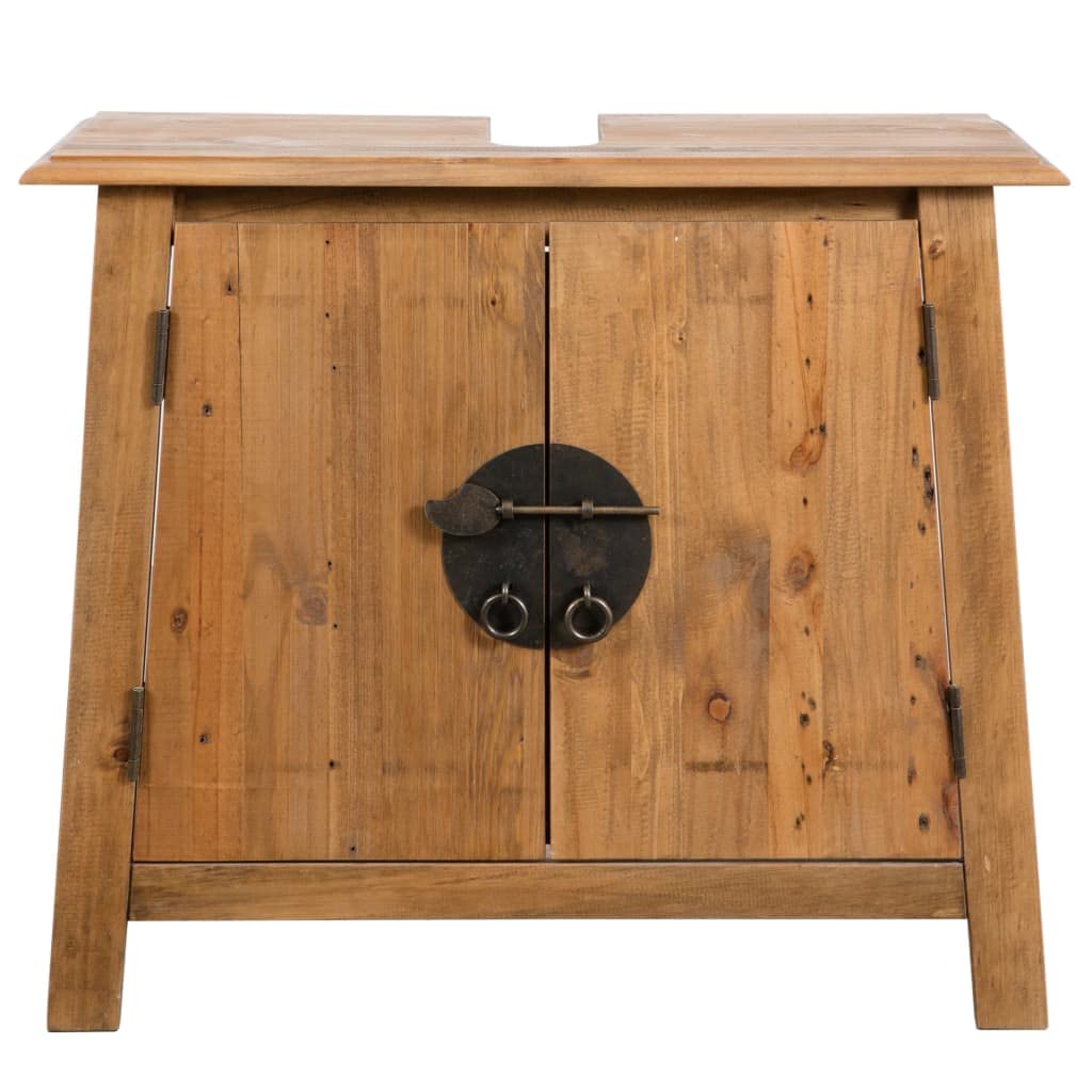 CHARMMA Bathroom Furniture Set - Solid Recycled Pinewood Vanity & Storage Cabinet for Modern Home Decor | Perfect for Small Bathrooms & Eco-Friendly Spaces